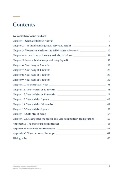 Milestones & Play, 0-3 Years — page 2