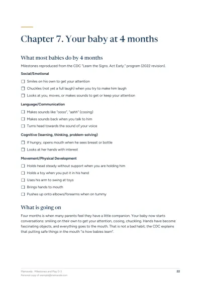 Milestones & Play, 0-3 Years — page 3