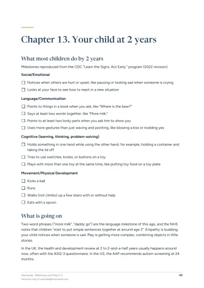 Milestones & Play, 0-3 Years — page 4