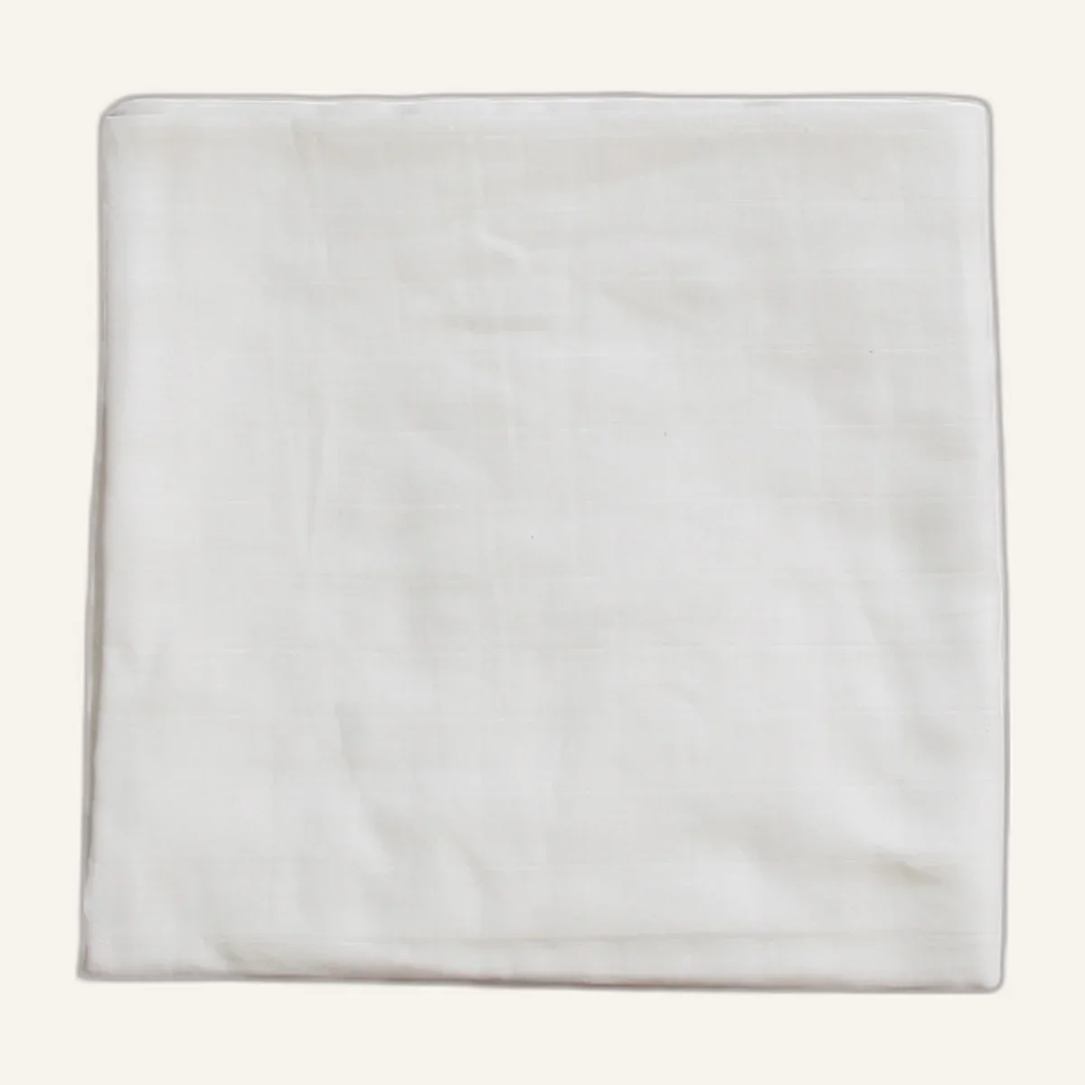 White bamboo muslin swaddle folded