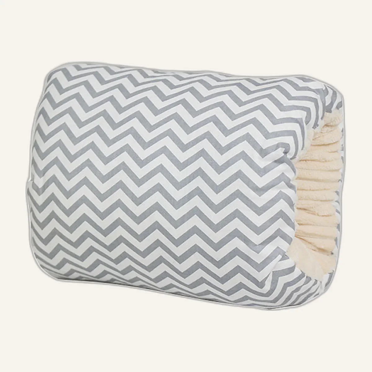 Grey chevron nursing arm pillow