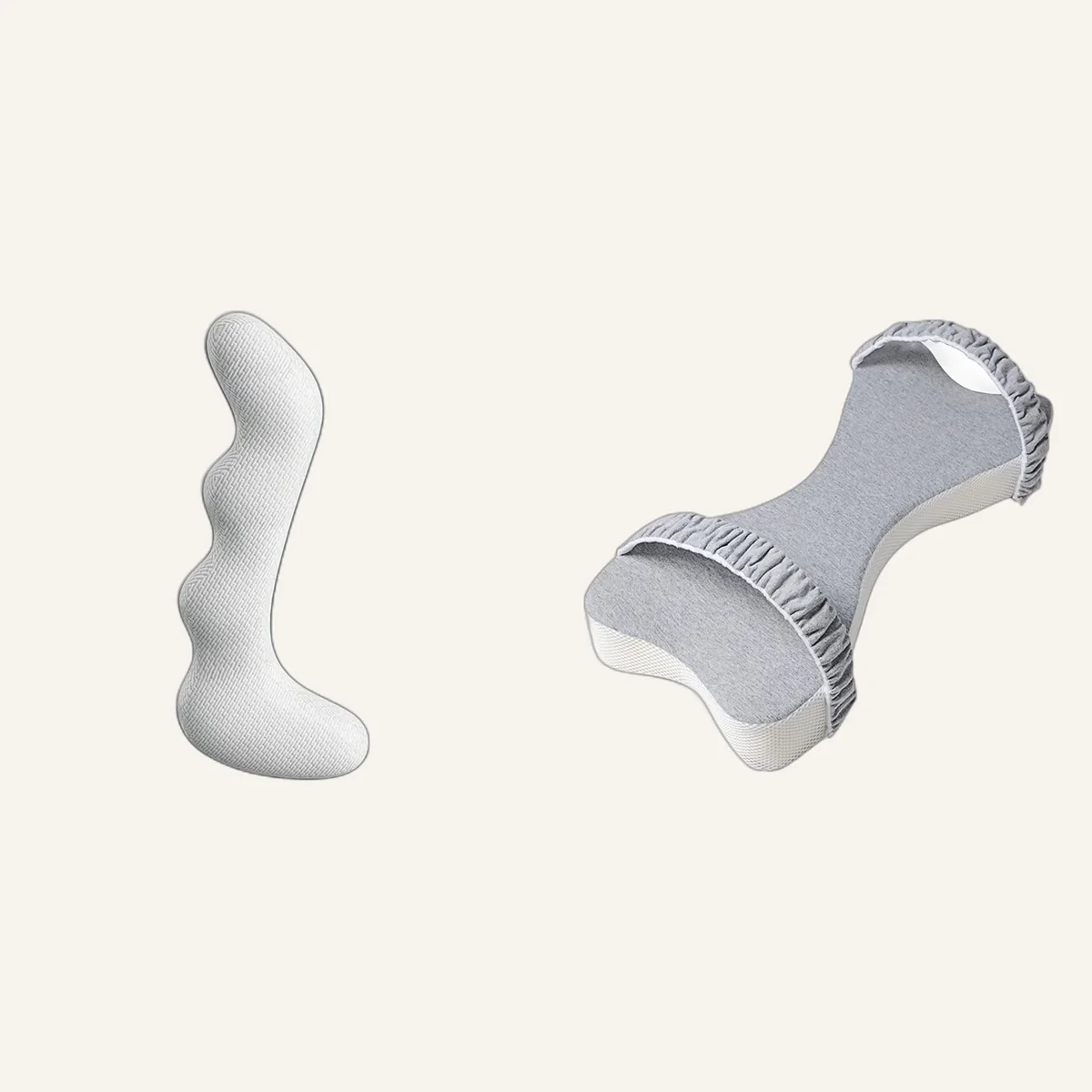 Schlaf-Set: langes Kissen und Kniekissen